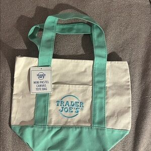 Trader Joe’s Mini Pastel Canvas Tote Bag